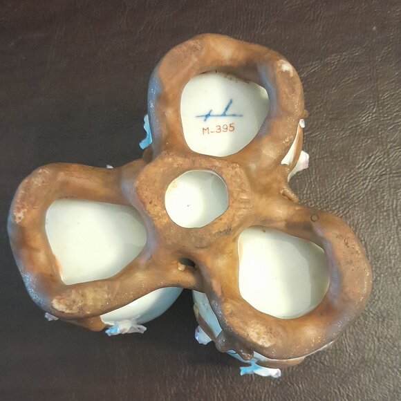 Antique Dresden Porcelain Condiment Dish with Violets - Picture 3 of 5